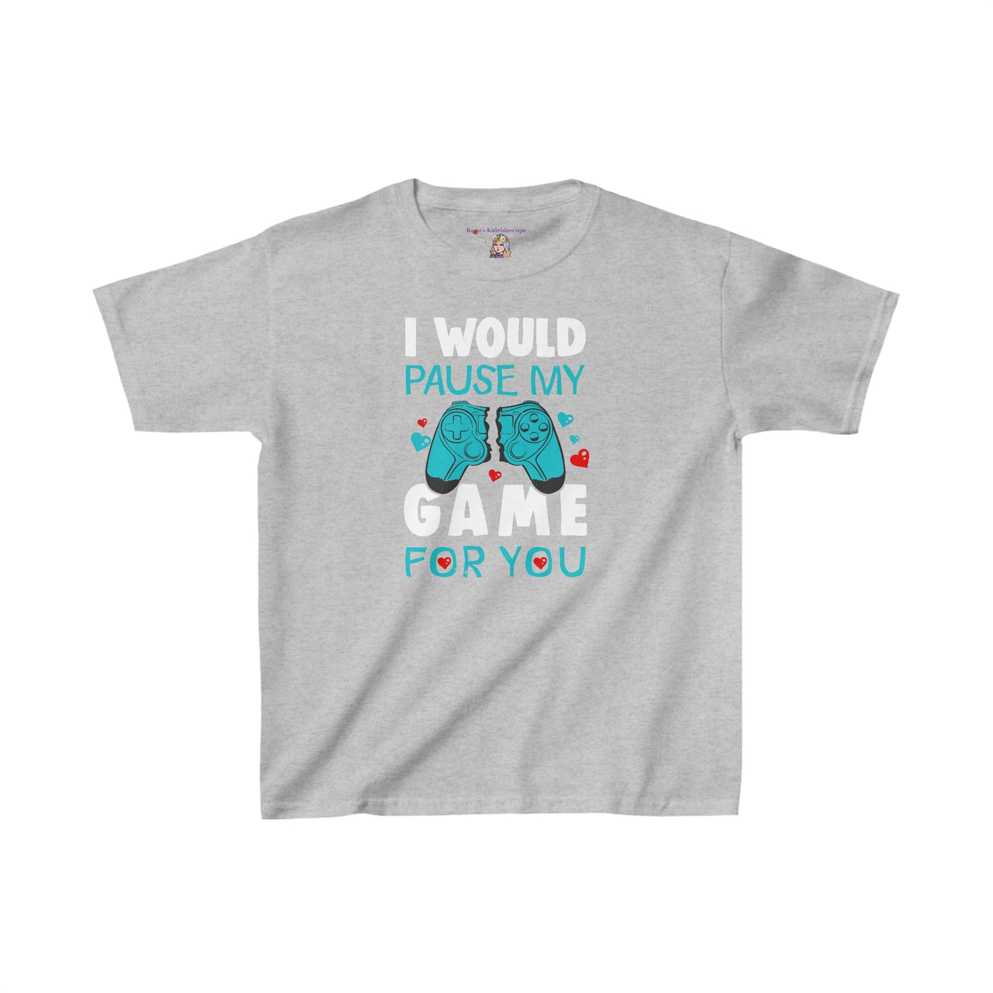 I Would Pause My Game for You Valentines Day Kids Heavy Cotton™ Tee