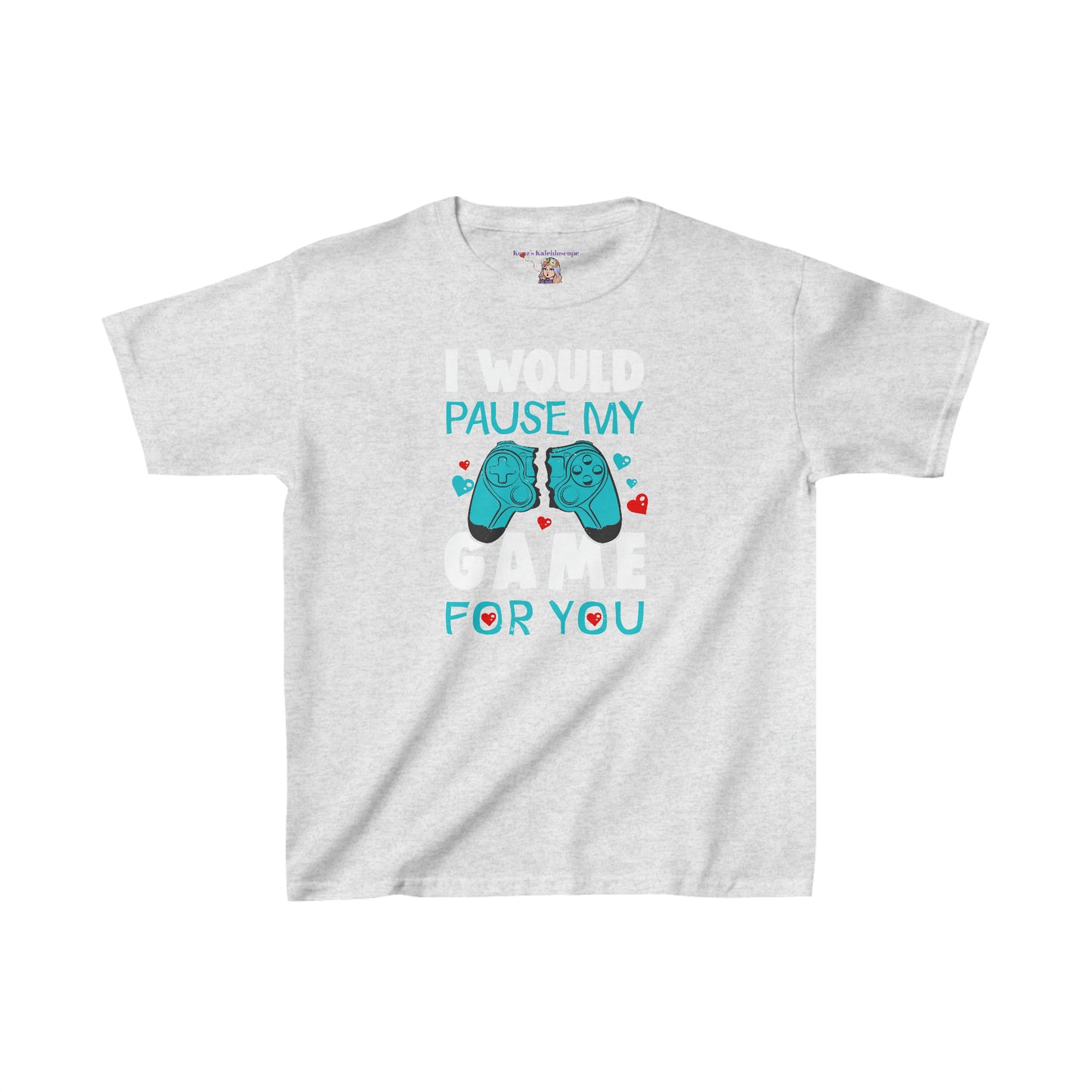 I Would Pause My Game for You Valentines Day Kids Heavy Cotton™ Tee