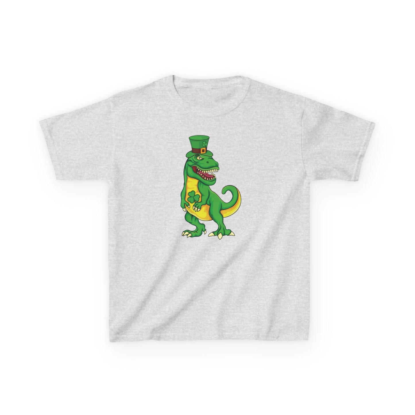 St Pat-Rex Day St Patricks Day Dino Kids Heavy Cotton Tee