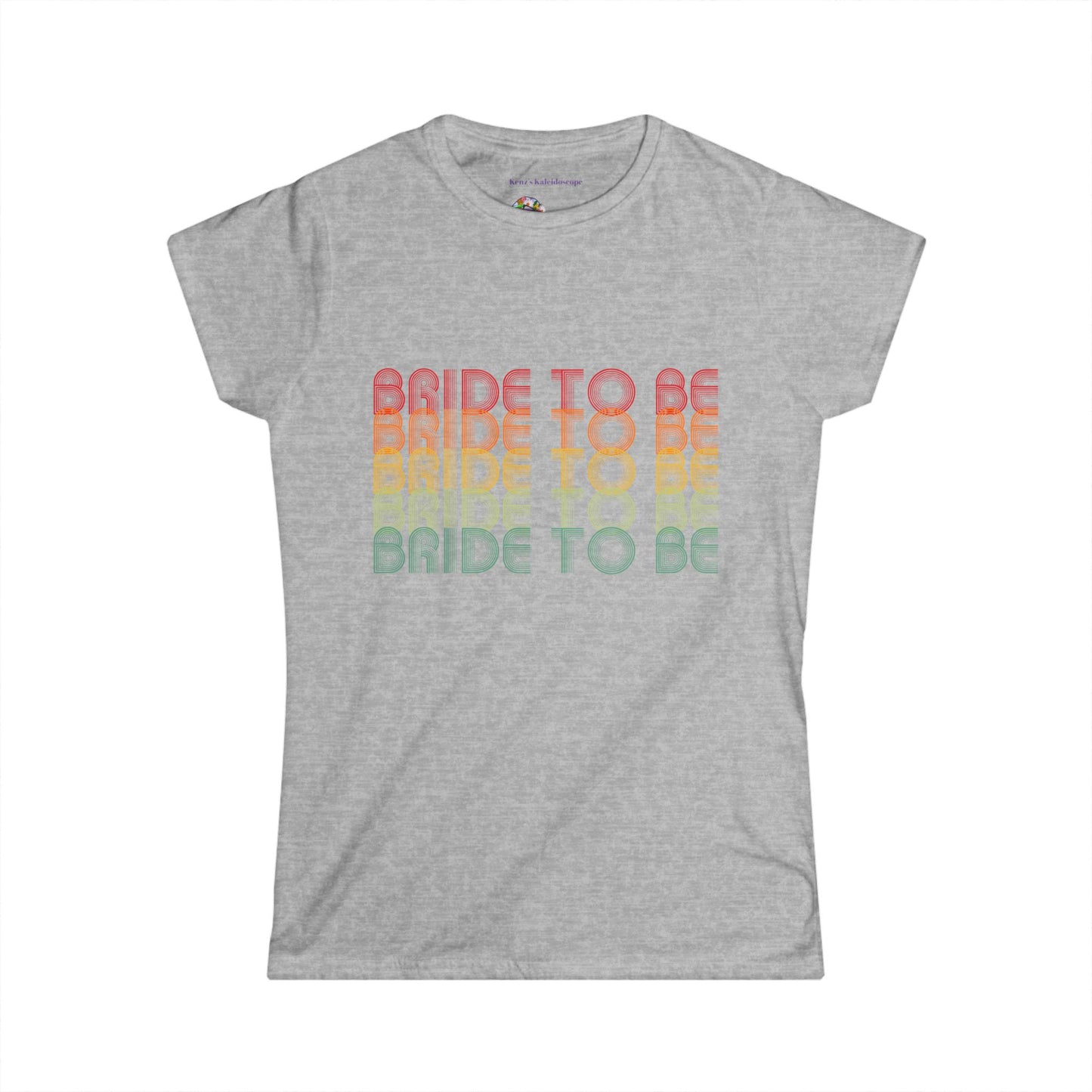Bride to Be Retro Fade Engagement Party Bachelorette Party, S-2XL, Women's Softstyle Tee