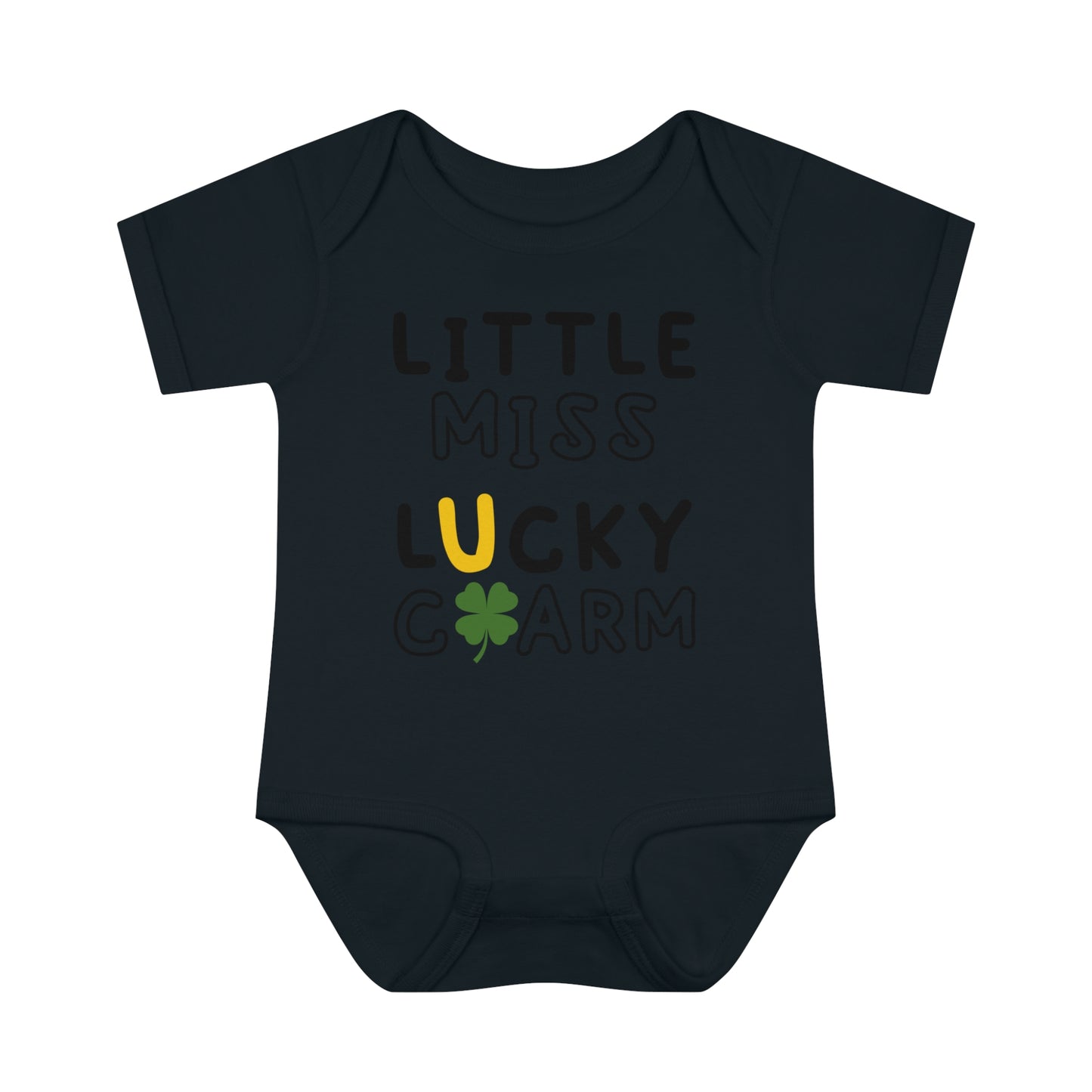 St Patricks Little Miss Lucky Charm Infant Onesie Baby Rib Bodysuit