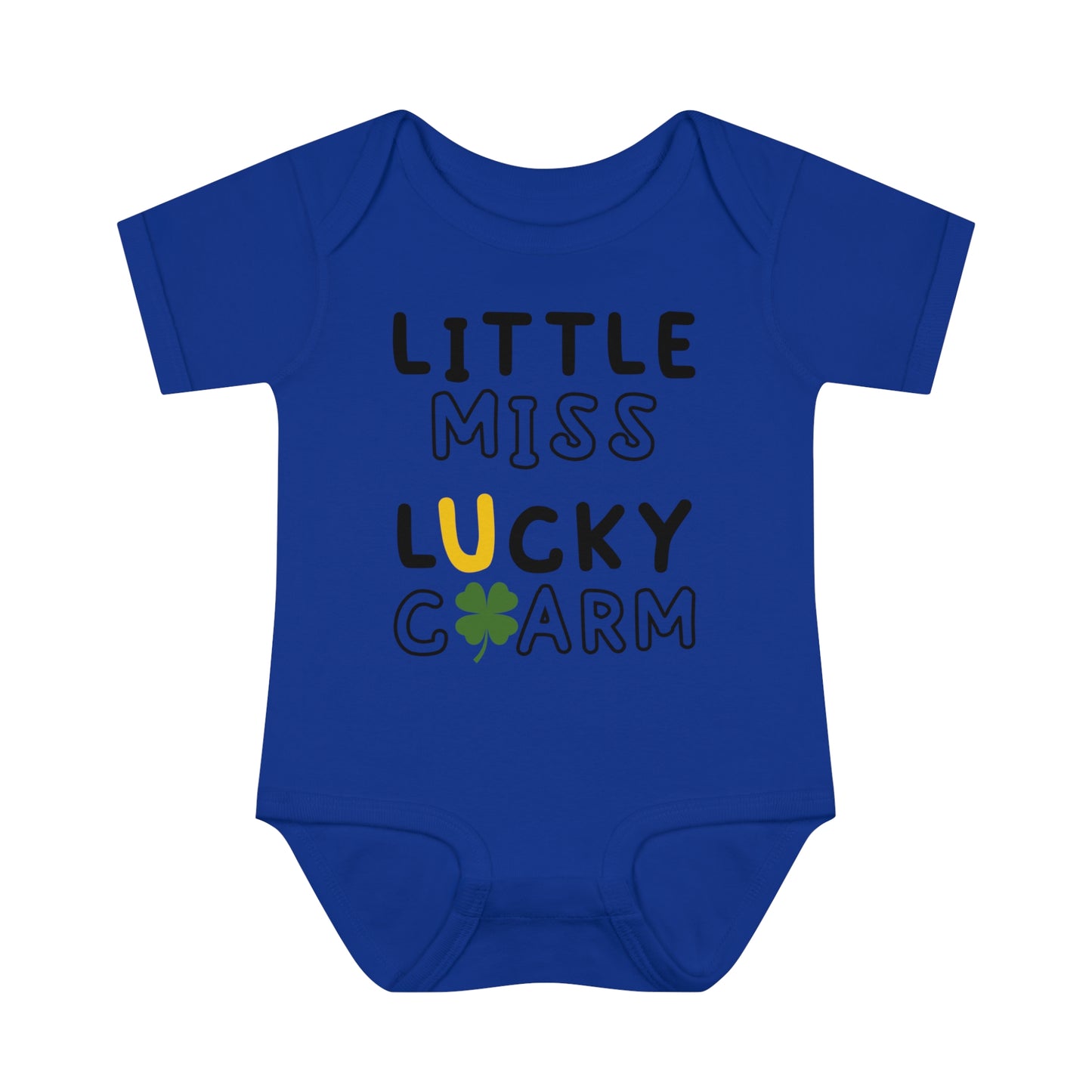 St Patricks Little Miss Lucky Charm Infant Onesie Baby Rib Bodysuit