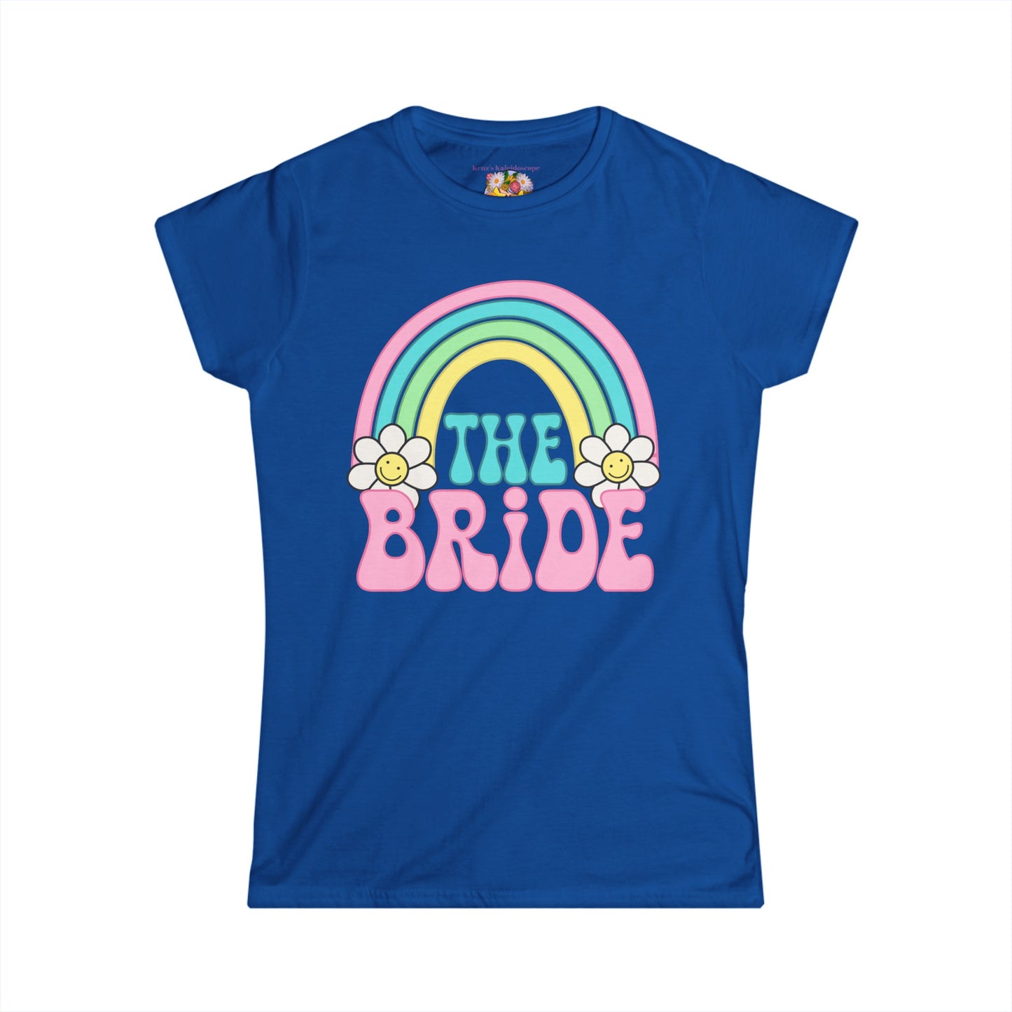 The Bride Retro Rainbow, S-2XL, Women's Softstyle Tee