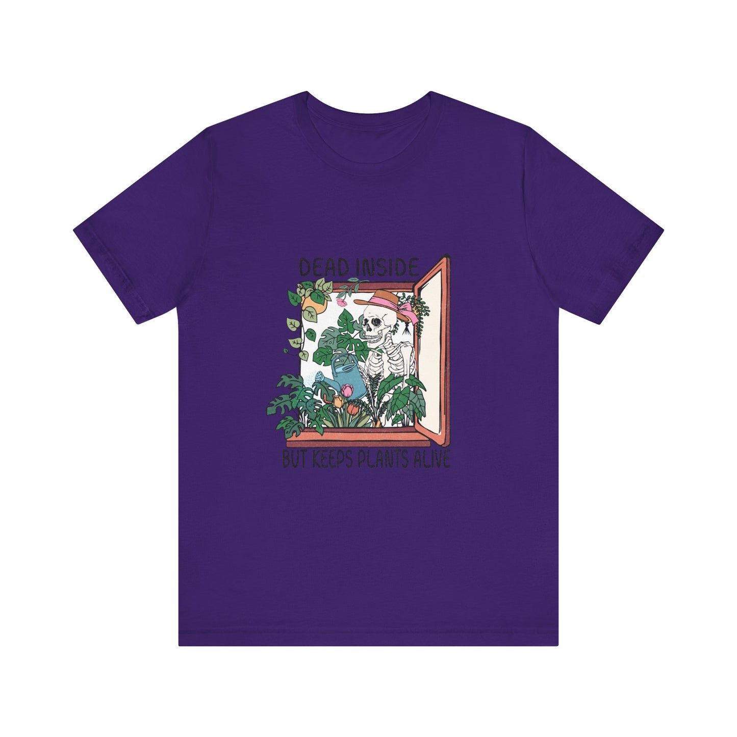 Dead inside, keeps plants alive, XS-3XL, Unisex Jersey Short Sleeve Tee