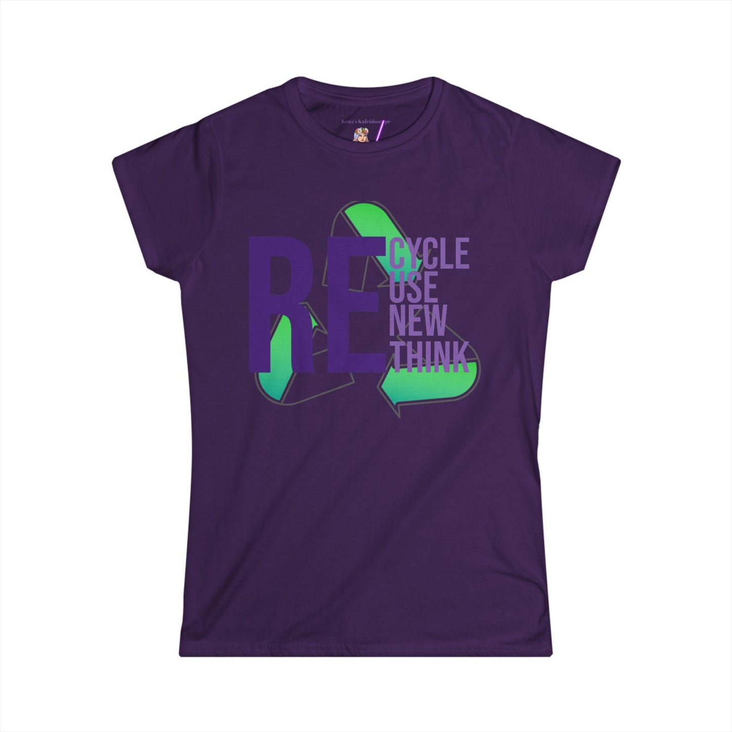 Recycle, Reuse, Renew, Rethink, XS-2XL, Women's Softstyle Tee