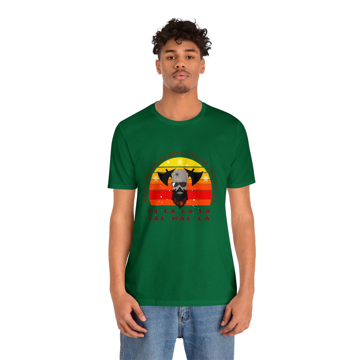 Viking Christmas Fa La La Valhalla Holiday Unisex Jersey Short Sleeve Tee