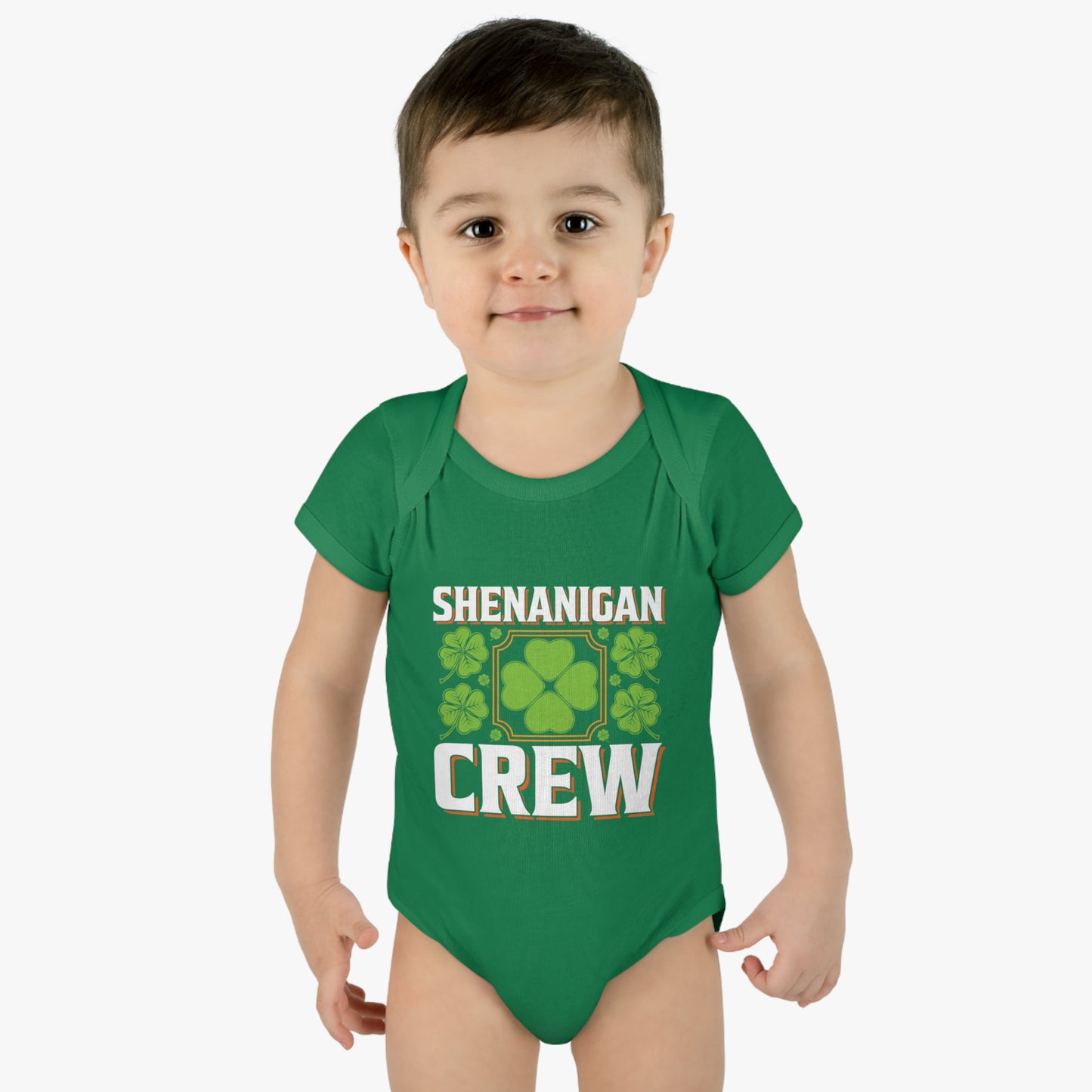St Patricks Day Matching Family Shenanigans Crew Infant Baby Rib Bodysuit
