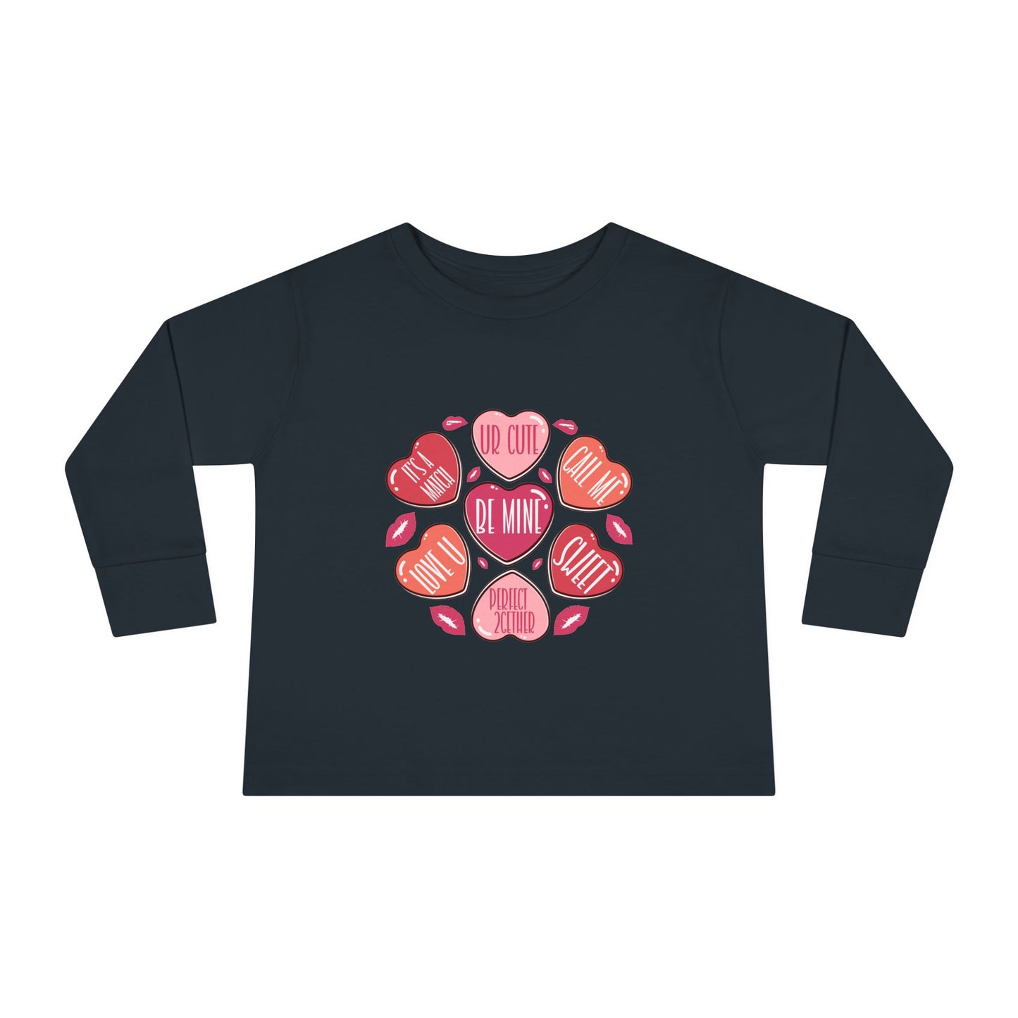 Conversation Hearts Valentines Day Toddler Long Sleeve Tee