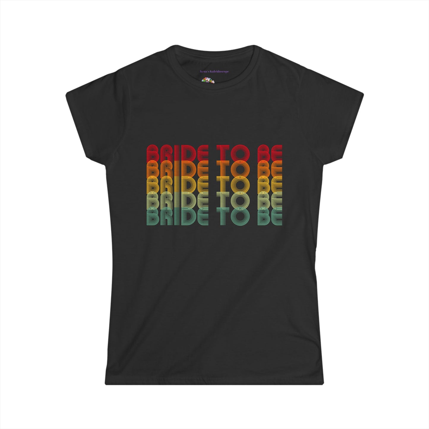 Bride to Be Retro Fade Engagement Party Bachelorette Party, S-2XL, Women's Softstyle Tee