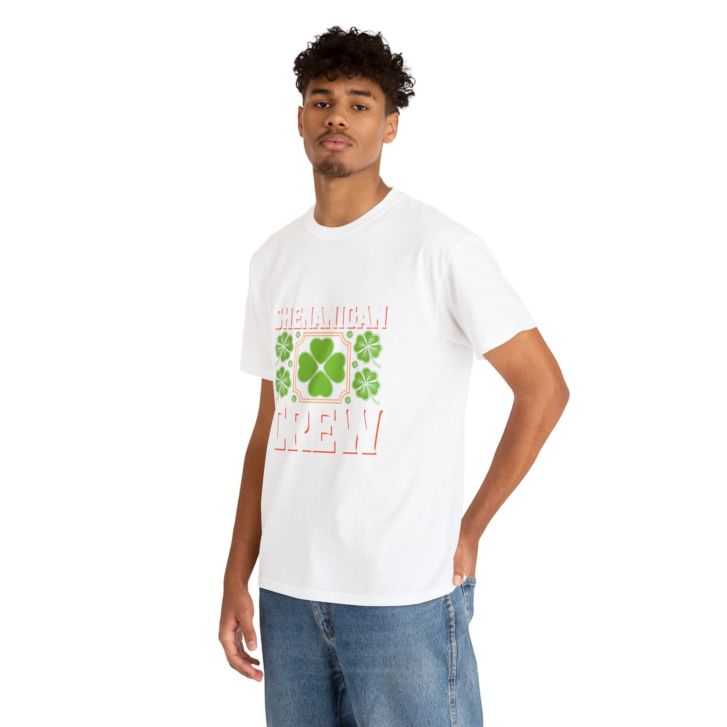 Unisex Shenanigan's Matching Family Shenanigans Crew St Patricks Day Heavy Cotton Tee