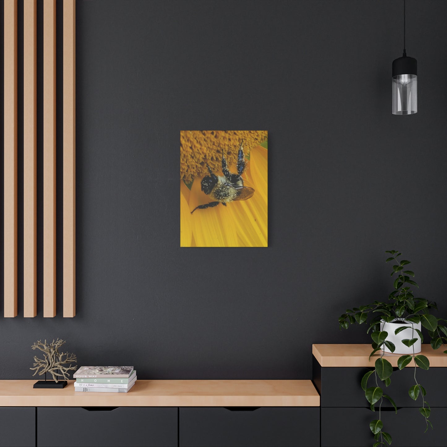 Happy Little Bee, Matte Canvas, Stretched, 1.25"