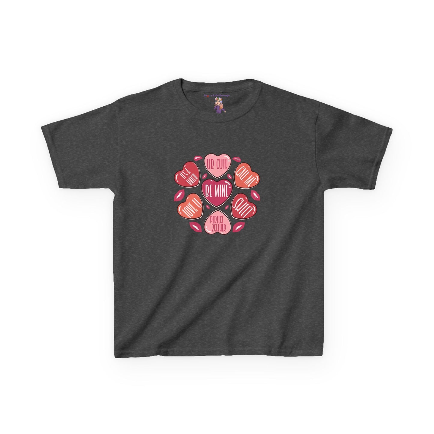 Conversation Hearts Valentines Day Kids Heavy Cotton™ Tee