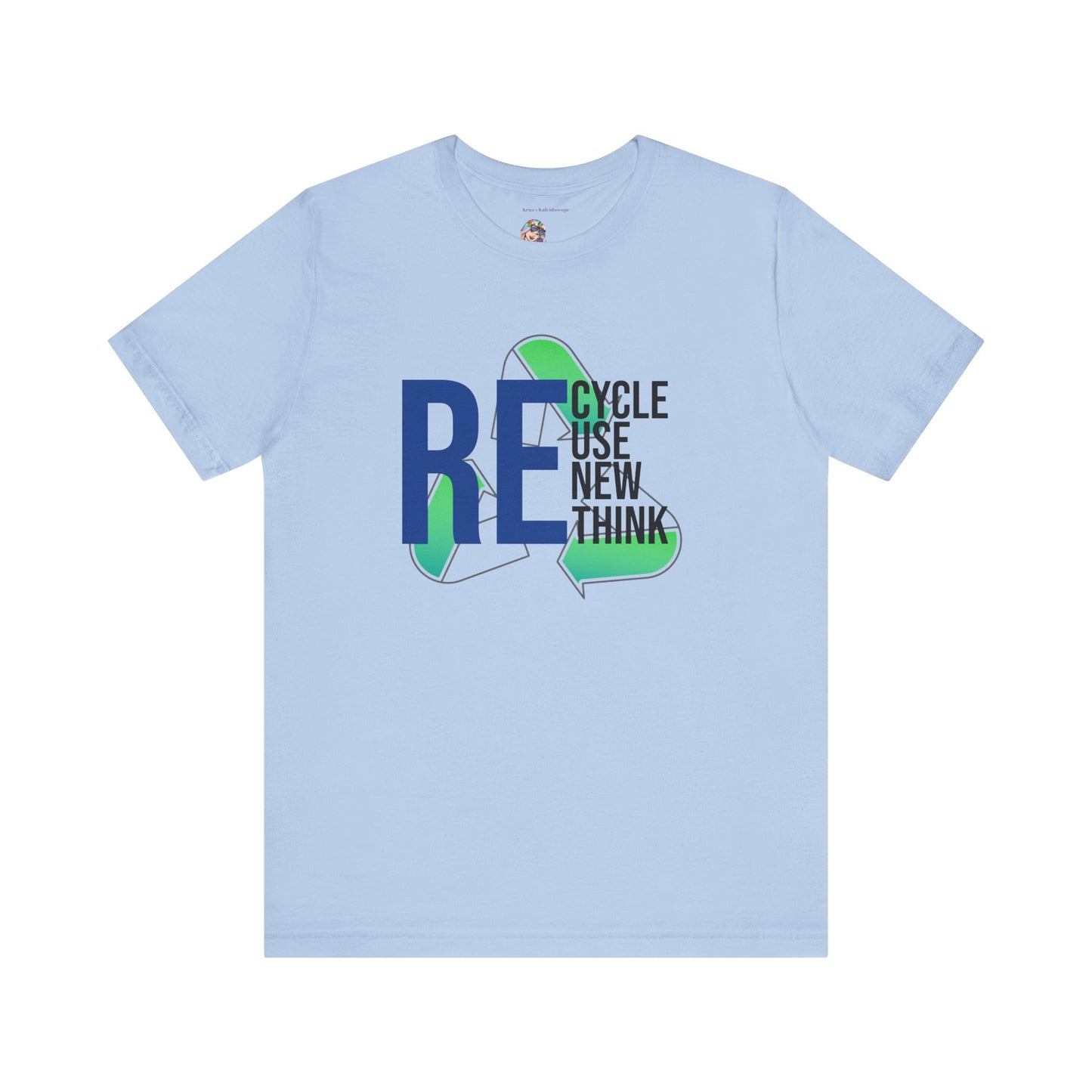 Recycle Reuse Renew Rethink Earthday S-3XL Unisex Jersey Short Sleeve Tee