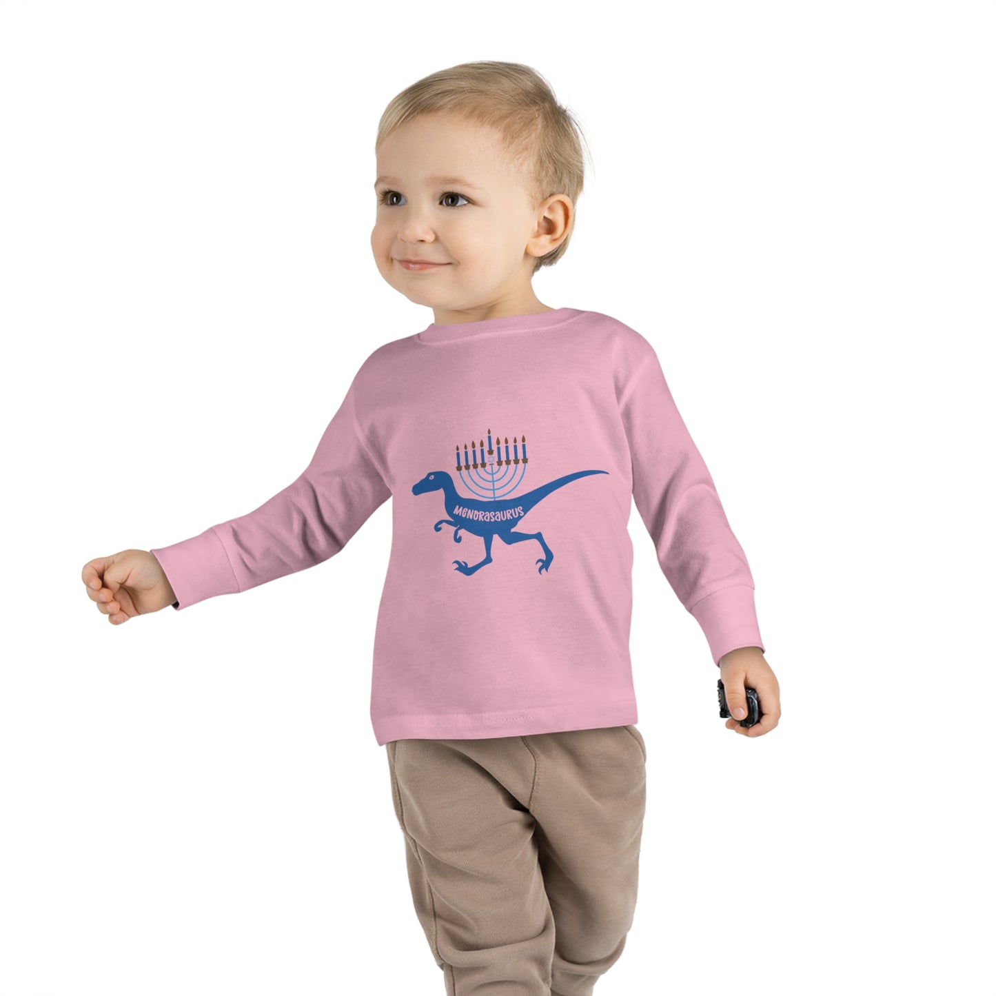 Menorahsaurus holidayToddler Long Sleeve Tee