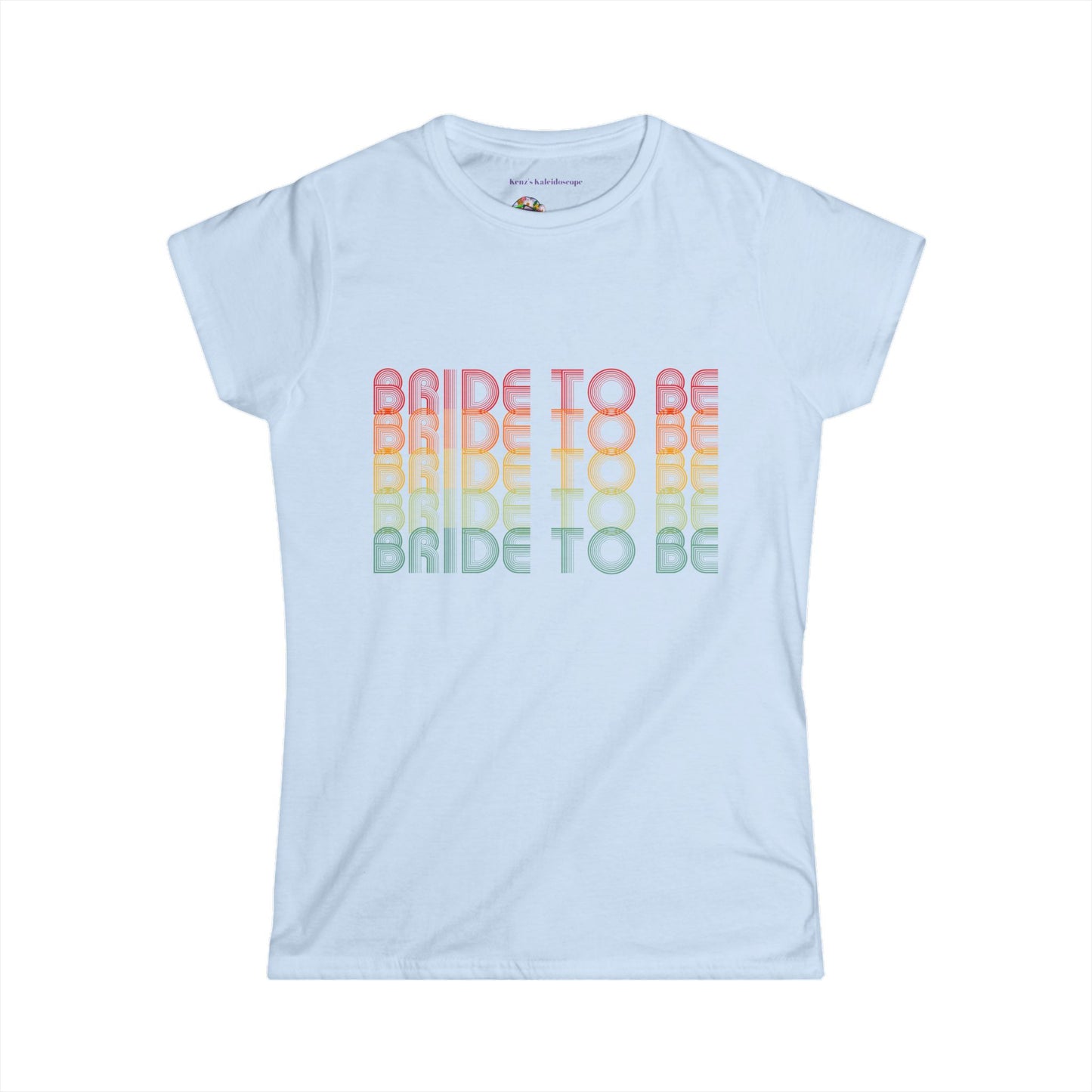 Bride to Be Retro Fade Engagement Party Bachelorette Party, S-2XL, Women's Softstyle Tee
