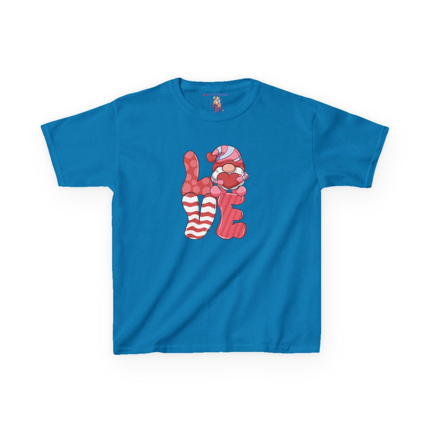 Love Gnome Valentines Day Kids Heavy Cotton™ Tee