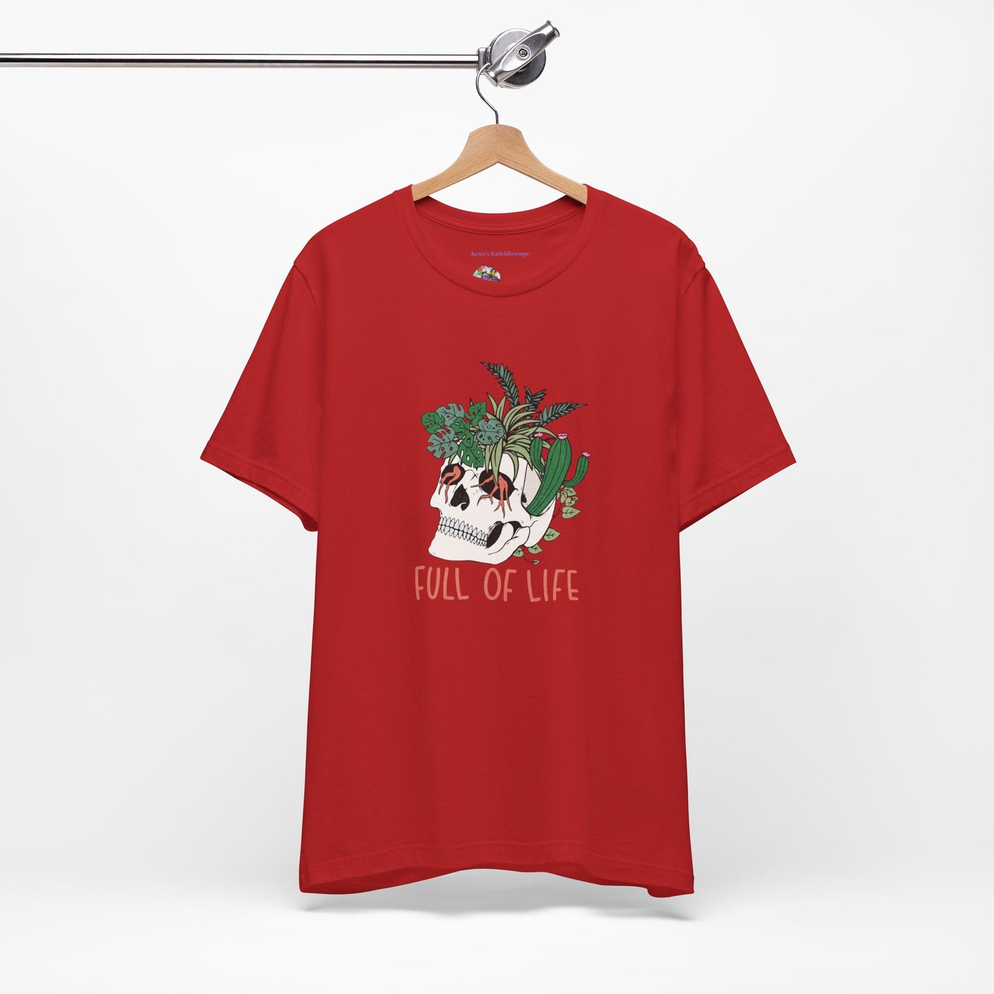 Plants, Full of Life, Skeleton, Springtime, Gardening, XS-3XL Unisex Jersey Short Sleeve Tee