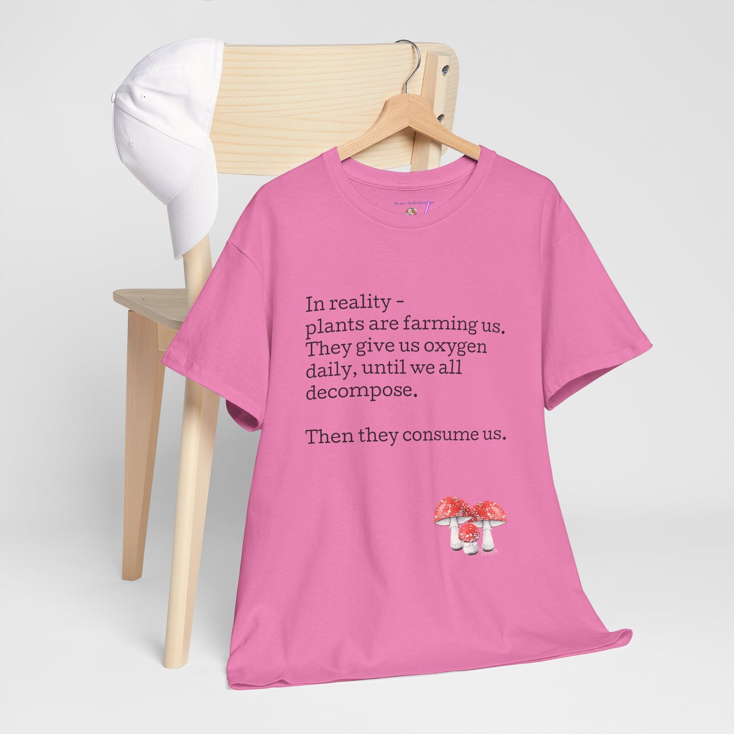 Plantfood, mushrooms s, m, l, xl, 2xl, 3xl, 4xl, 5xl Unisex Heavy Cotton Tee