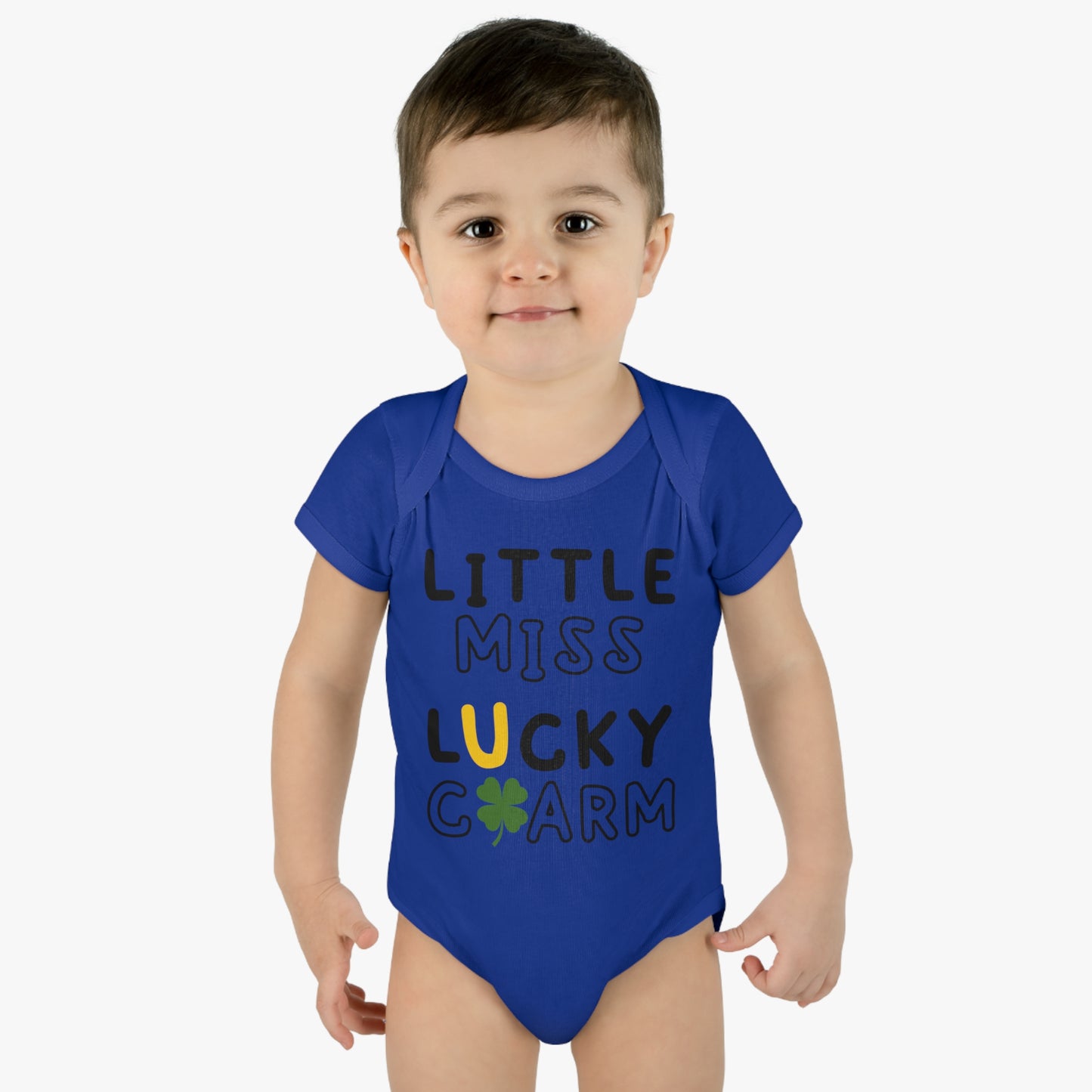 St Patricks Little Miss Lucky Charm Infant Onesie Baby Rib Bodysuit