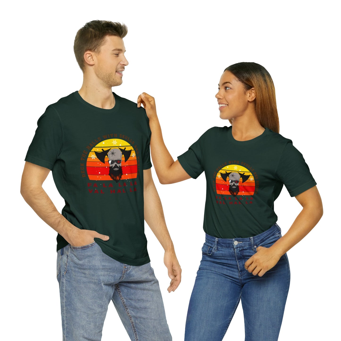 Viking Christmas Fa La La Valhalla Holiday Unisex Jersey Short Sleeve Tee
