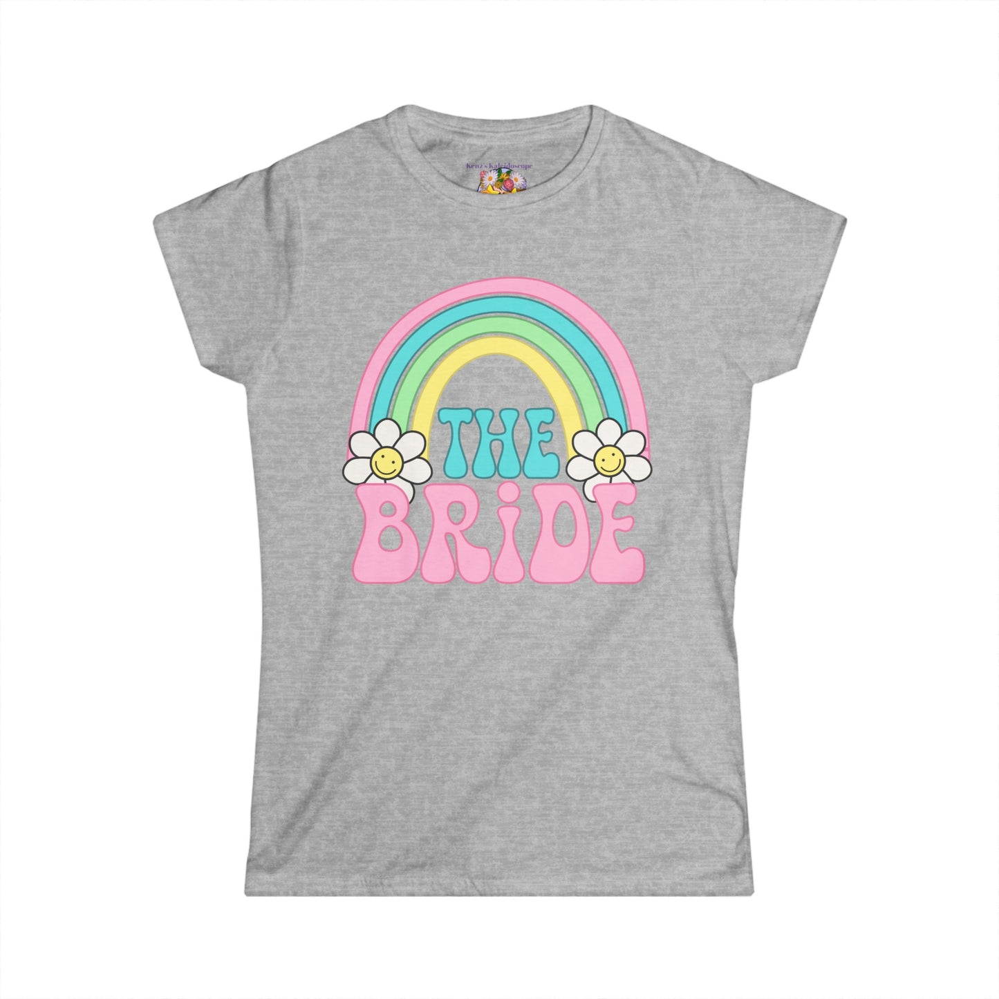 The Bride Retro Rainbow, S-2XL, Women's Softstyle Tee