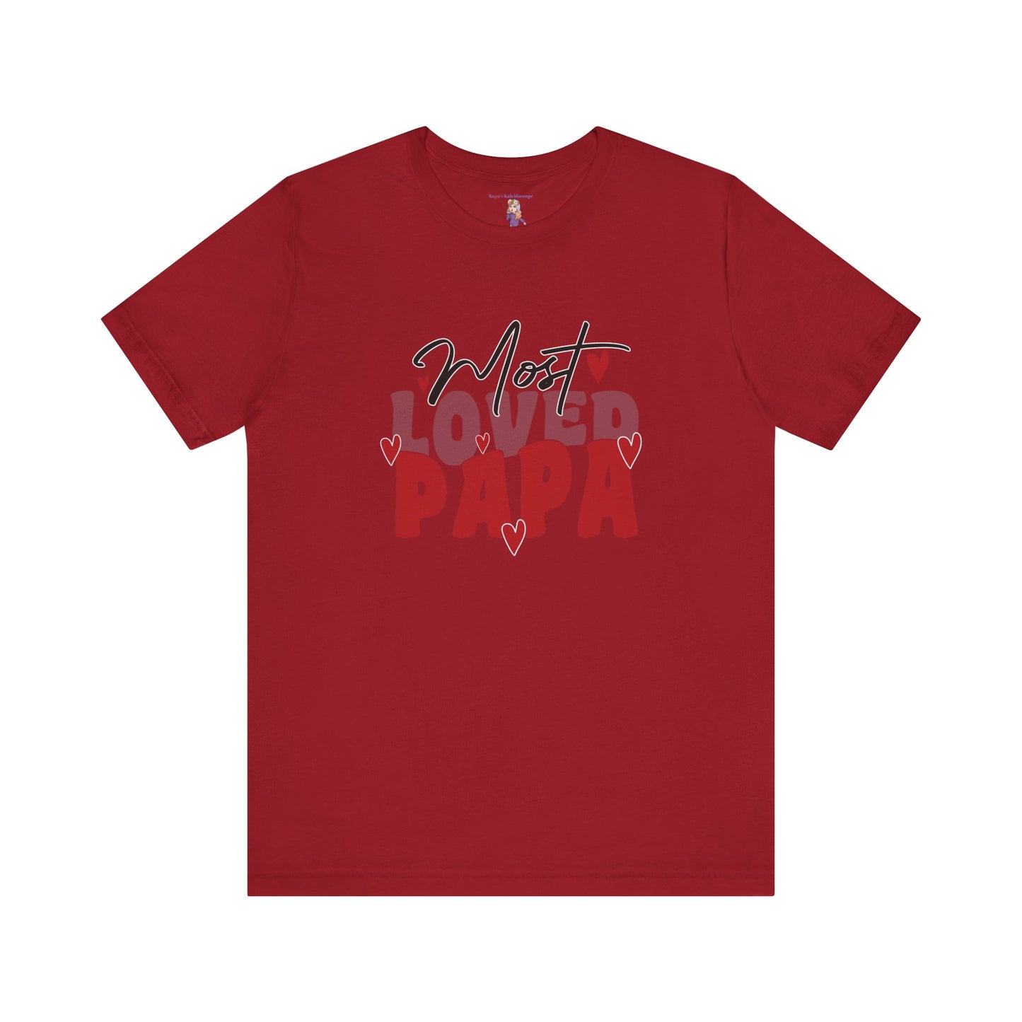 Most Loved Papa Valentines Day Unisex Jersey Short Sleeve Tee