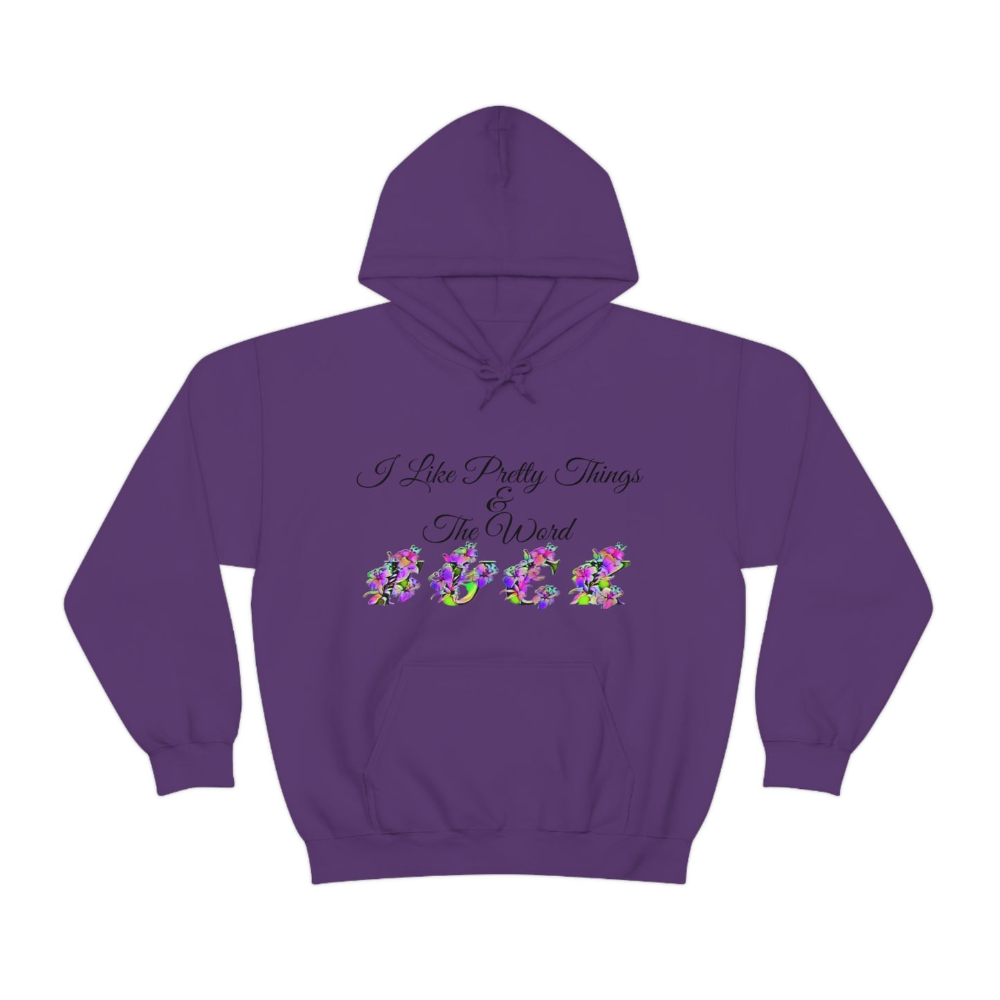 I Like Pretty Things and the word F*ck, S-5XL, Unisex Heavy Blend™ Hooded Sweatshirt