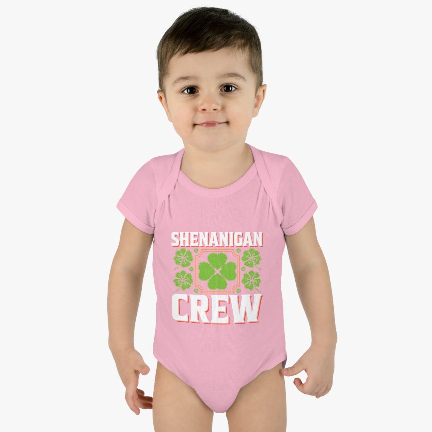 St Patricks Day Matching Family Shenanigans Crew Infant Baby Rib Bodysuit