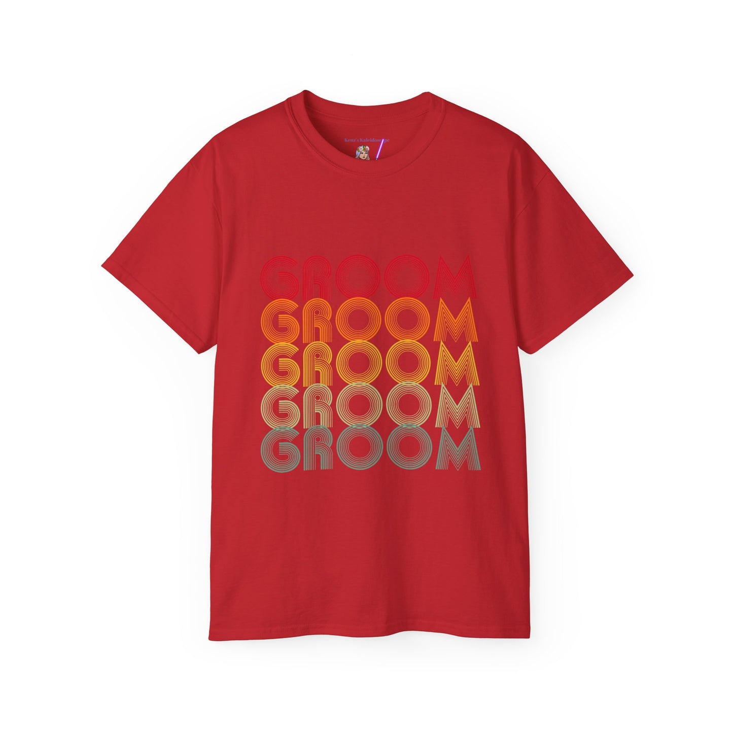 Groom Engagement Party Retro Fade, S-5XL, Unisex Ultra Cotton Tee