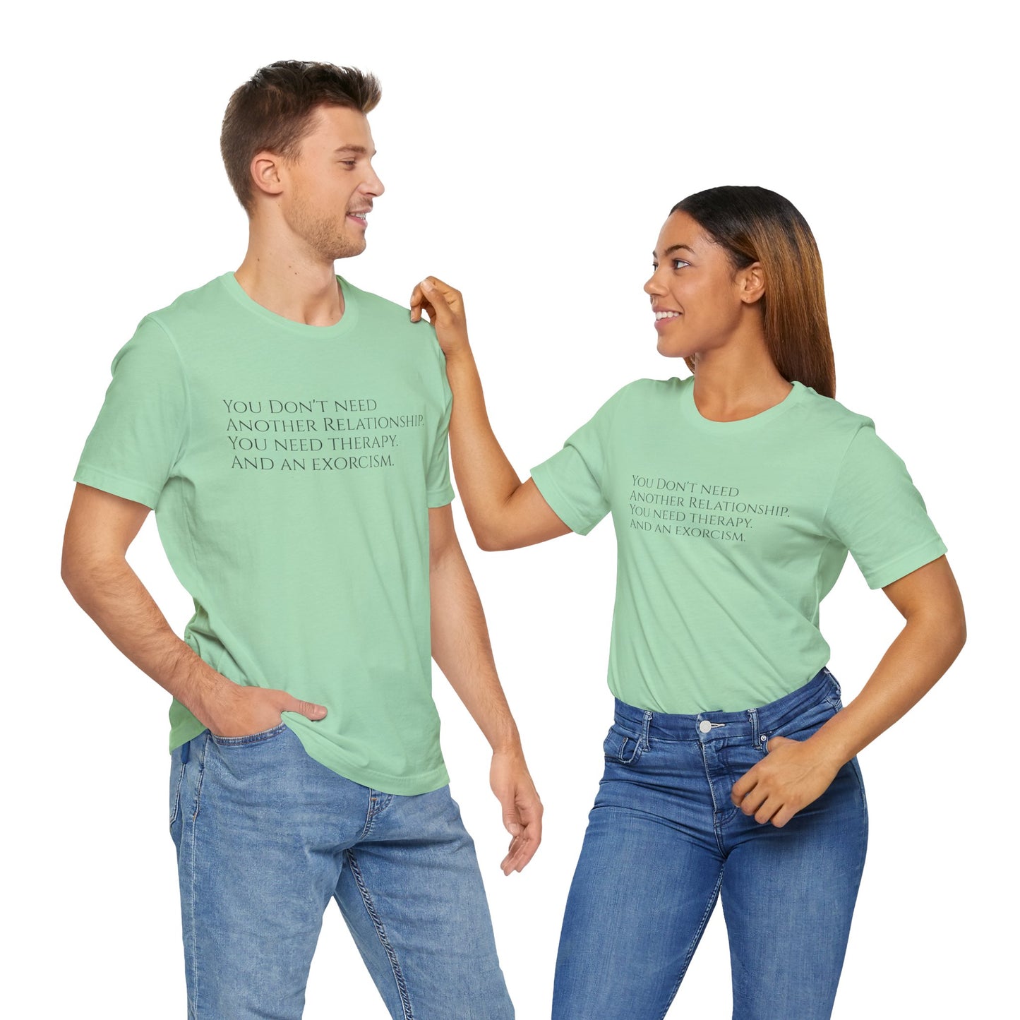 Relationships, Therapy, Exorcism, XS-3XL, Unisex Jersey Short Sleeve Tee