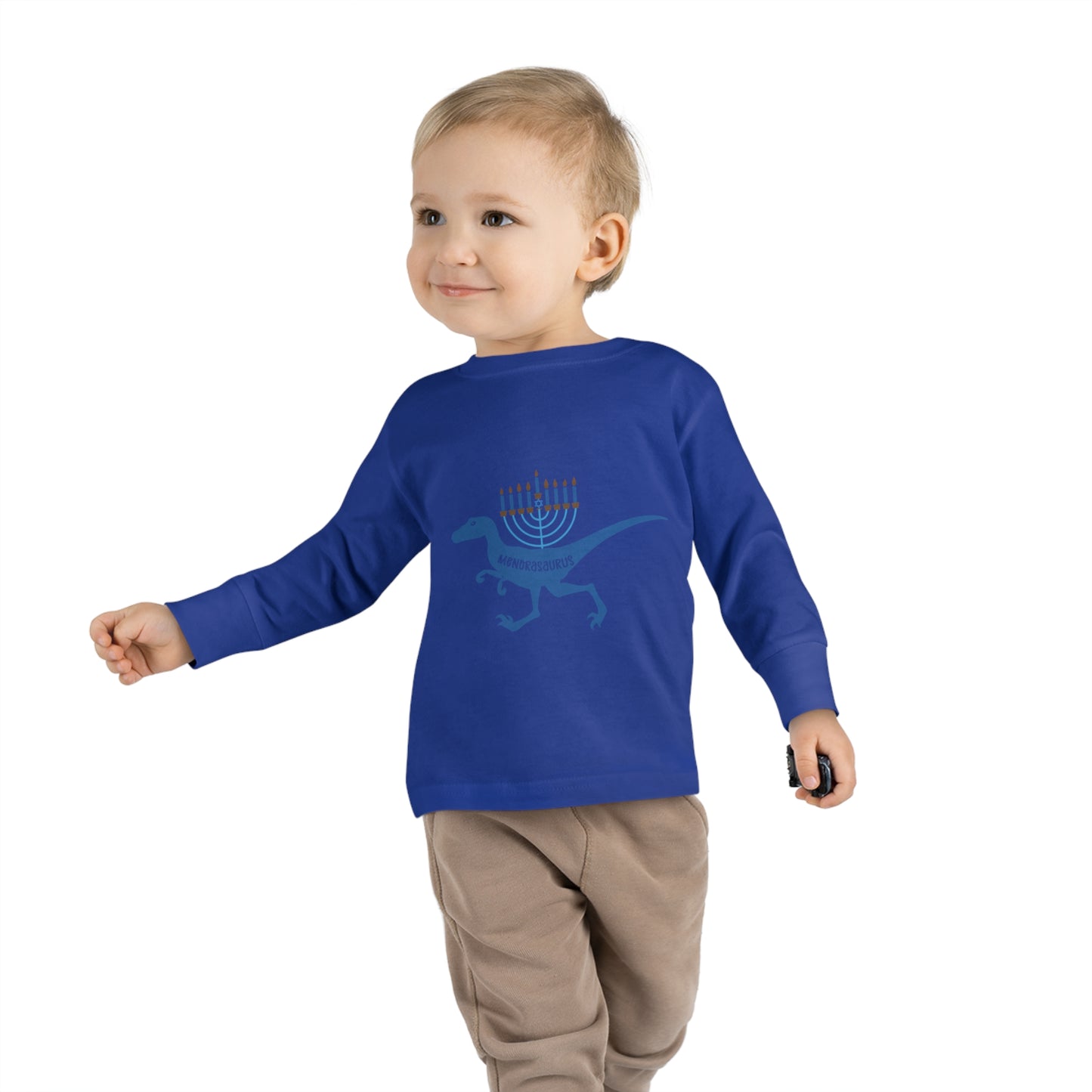 Menorahsaurus holidayToddler Long Sleeve Tee