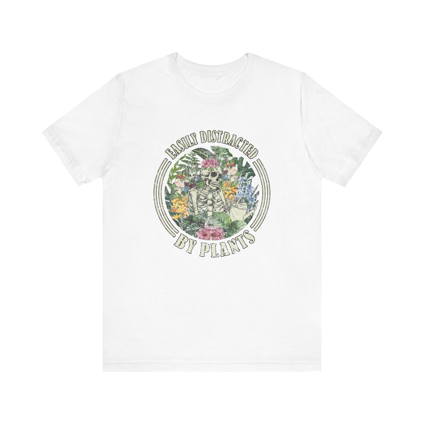 Easily Distracted By Plants, S- 5XL, Unisex Jersey Short Sleeve Tee