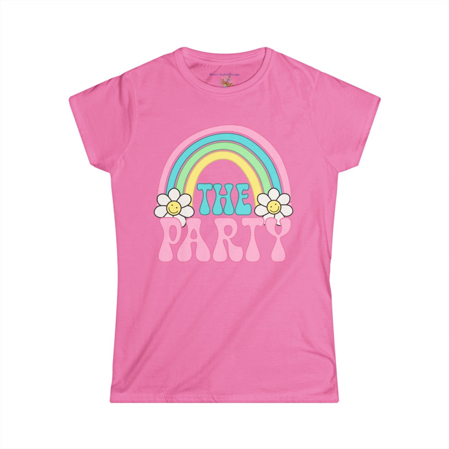 Bridal Party Retro Rainbow, S-2XL, Women's Softstyle Tee