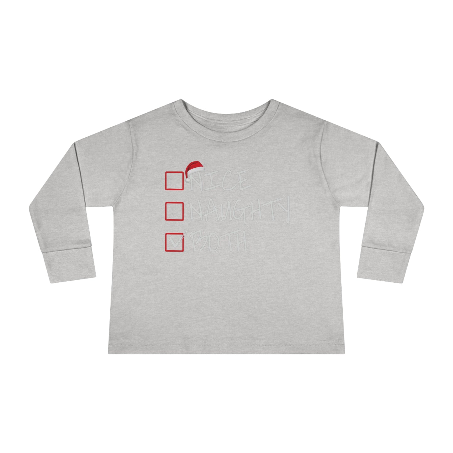 Nice naughty both holiday checklist Toddler Long Sleeve Tee
