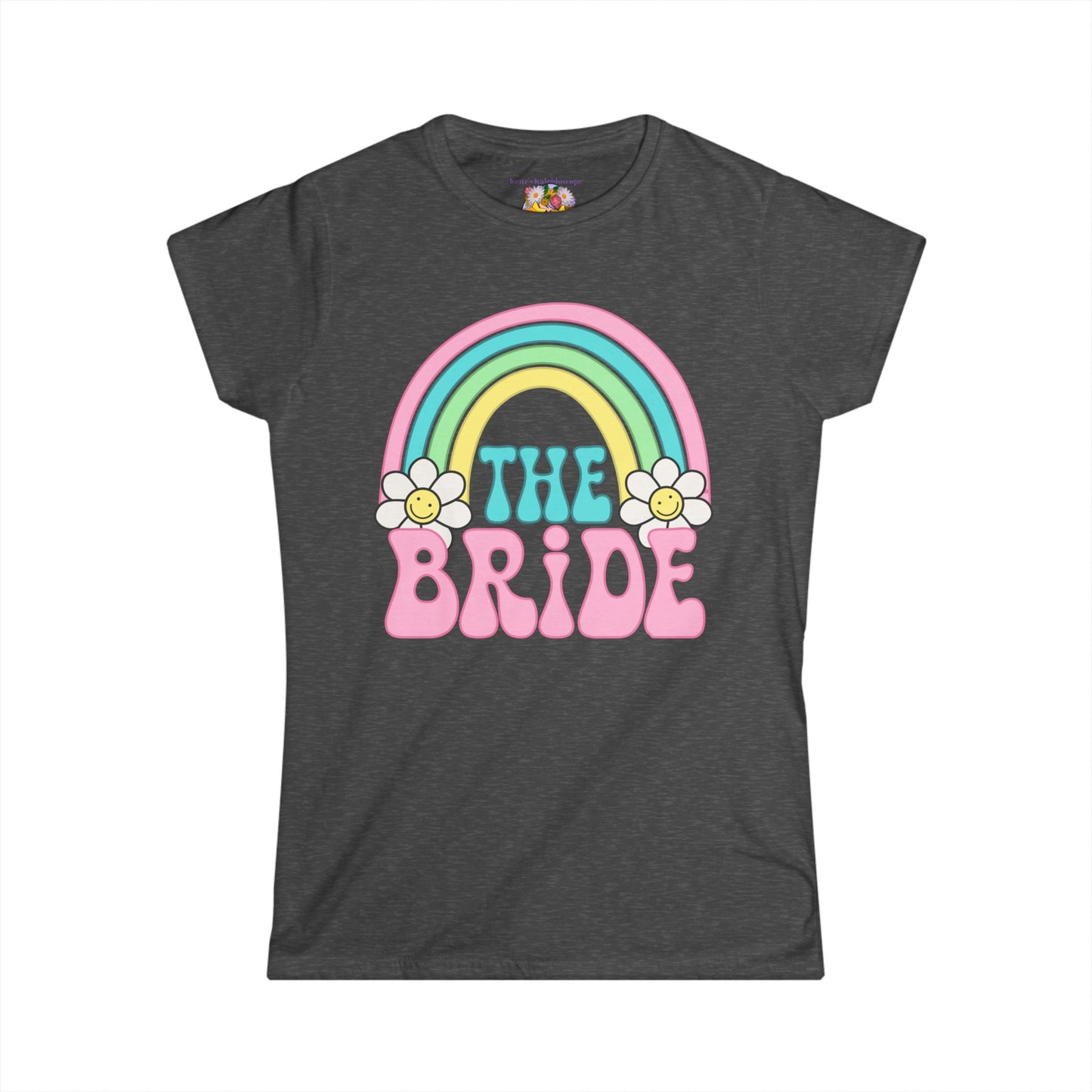 The Bride Retro Rainbow, S-2XL, Women's Softstyle Tee