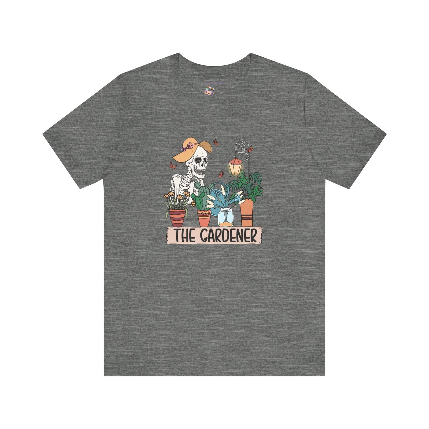 Plants, The Gardener, Skeleton, Springtime, Gardening, XS-3XL Unisex Jersey Short Sleeve Tee
