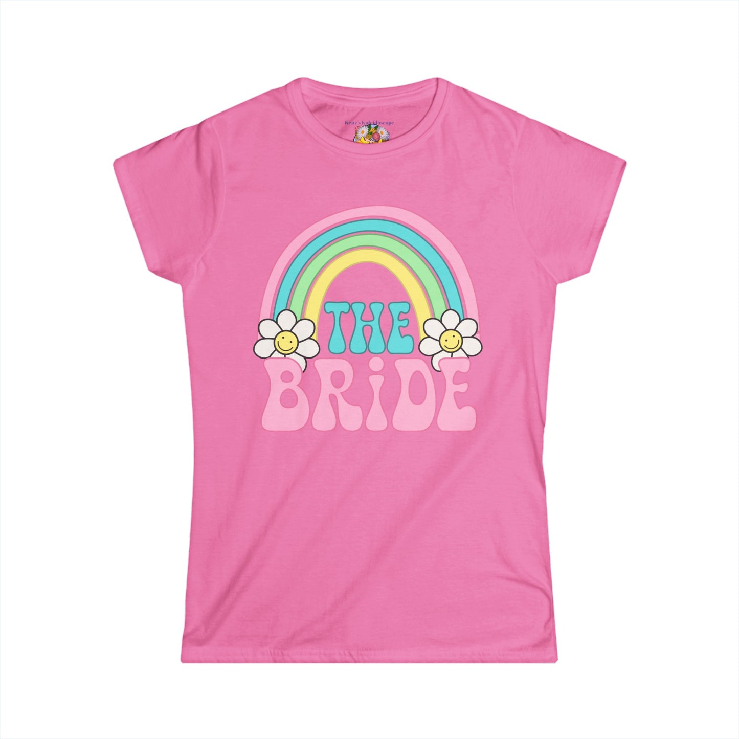 The Bride Retro Rainbow, S-2XL, Women's Softstyle Tee