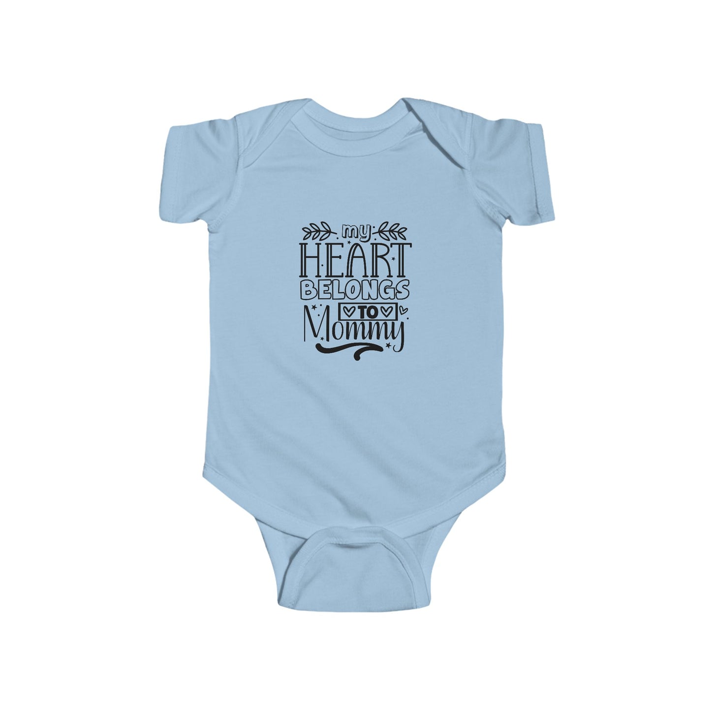 Mother's Day, My Heart Belongs to Mommy Onesie, Newborn -24M, Infant Fine Jersey Bodysuit