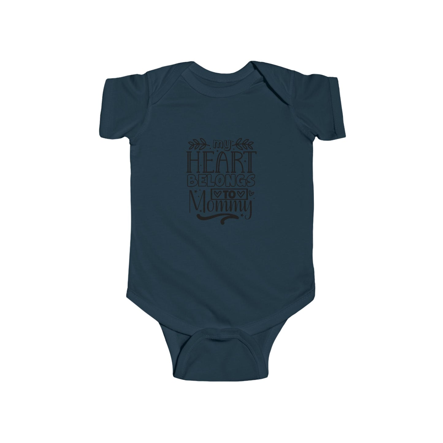 Mother's Day, My Heart Belongs to Mommy Onesie, Newborn -24M, Infant Fine Jersey Bodysuit