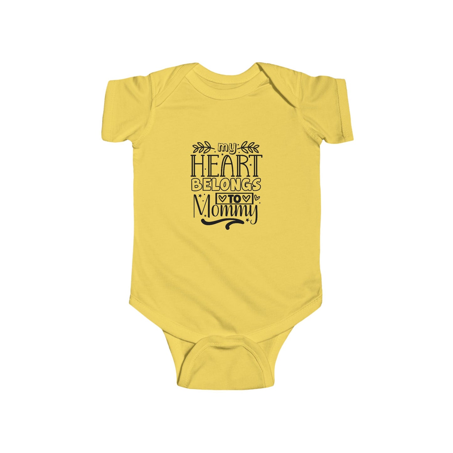 Mother's Day, My Heart Belongs to Mommy Onesie, Newborn -24M, Infant Fine Jersey Bodysuit