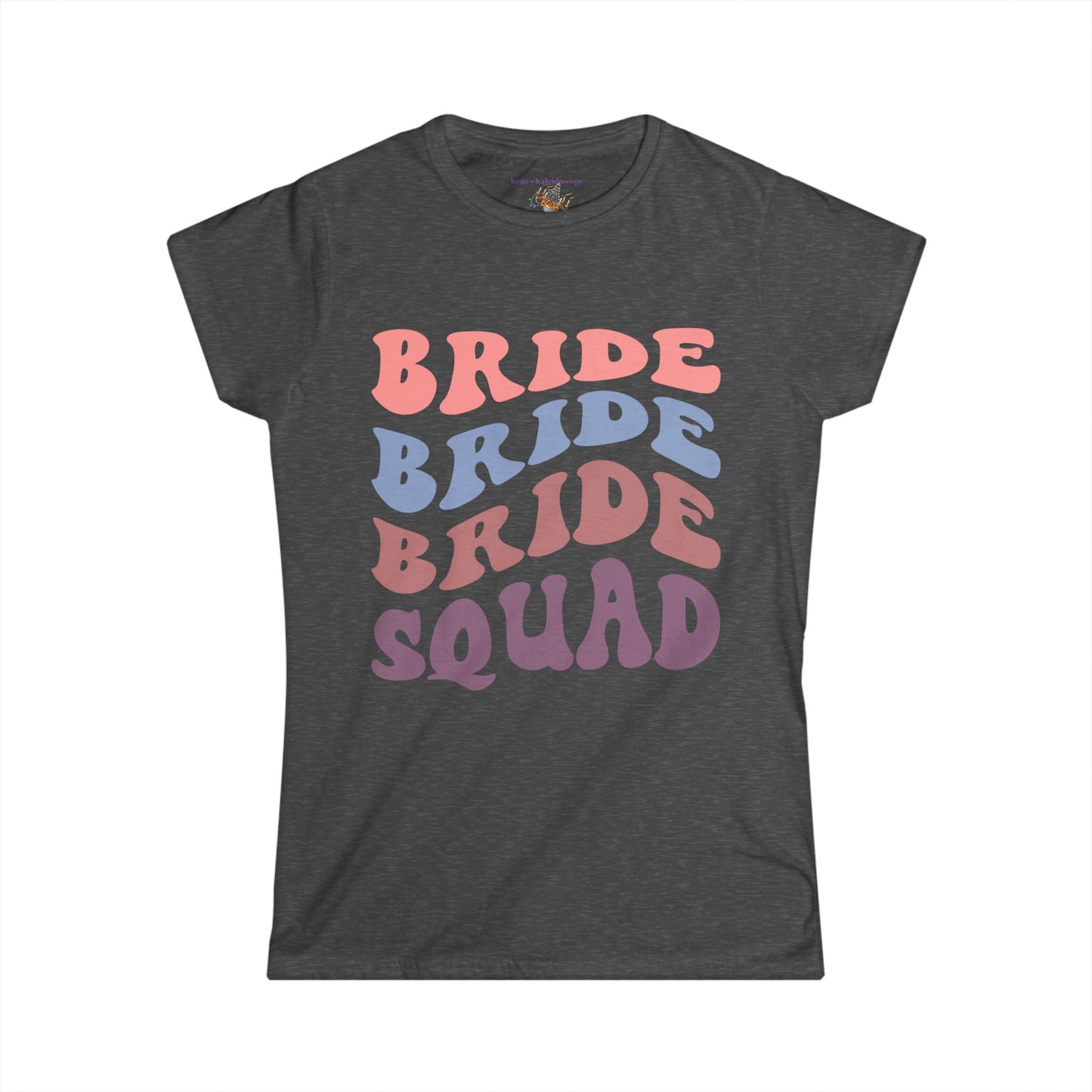 Bride Squad Retro Repeat, S-2XL, Women's Softstyle Tee