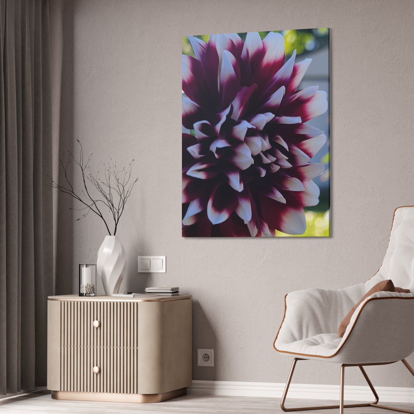 Hopelessly Devoted To Dahlias, Canvas Stretched, 1.5''