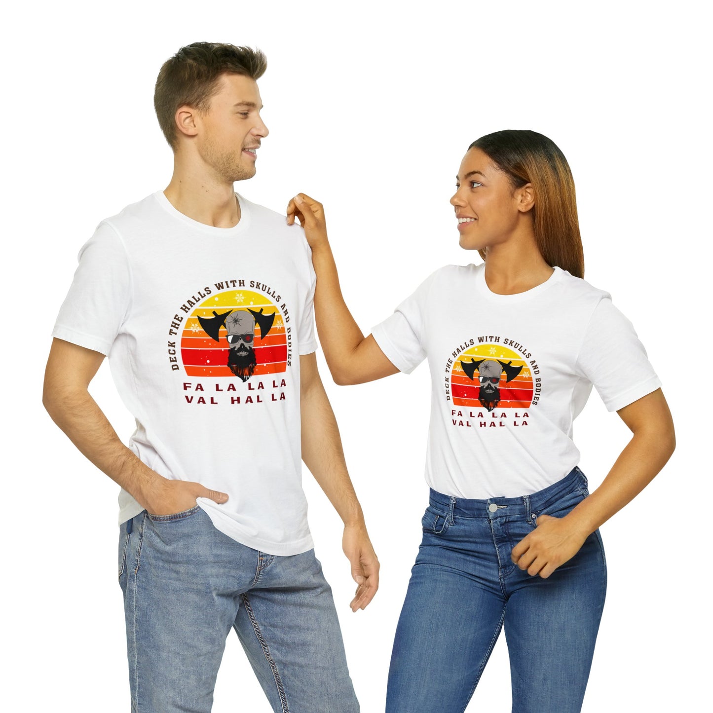 Viking Christmas Fa La La Valhalla Holiday Unisex Jersey Short Sleeve Tee