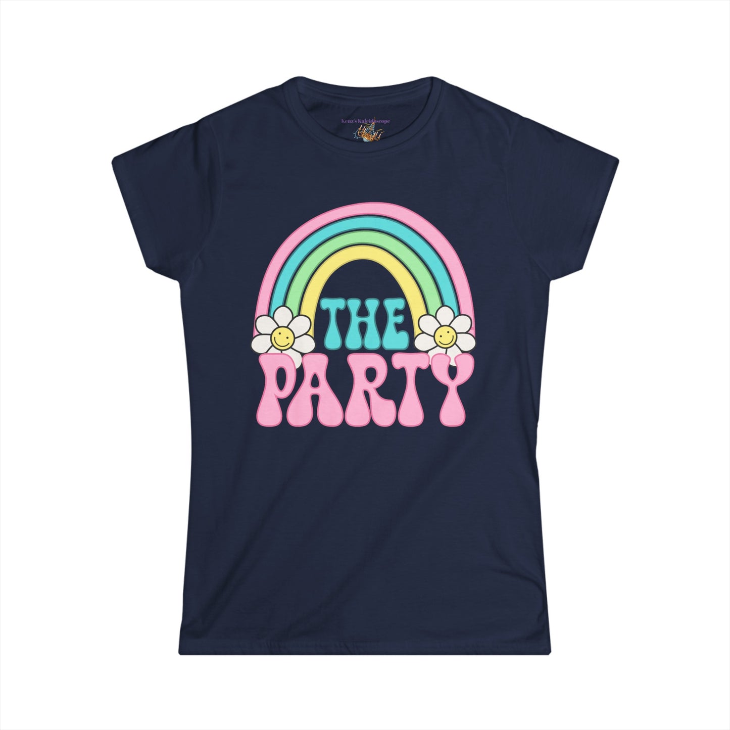 Bridal Party Retro Rainbow, S-2XL, Women's Softstyle Tee