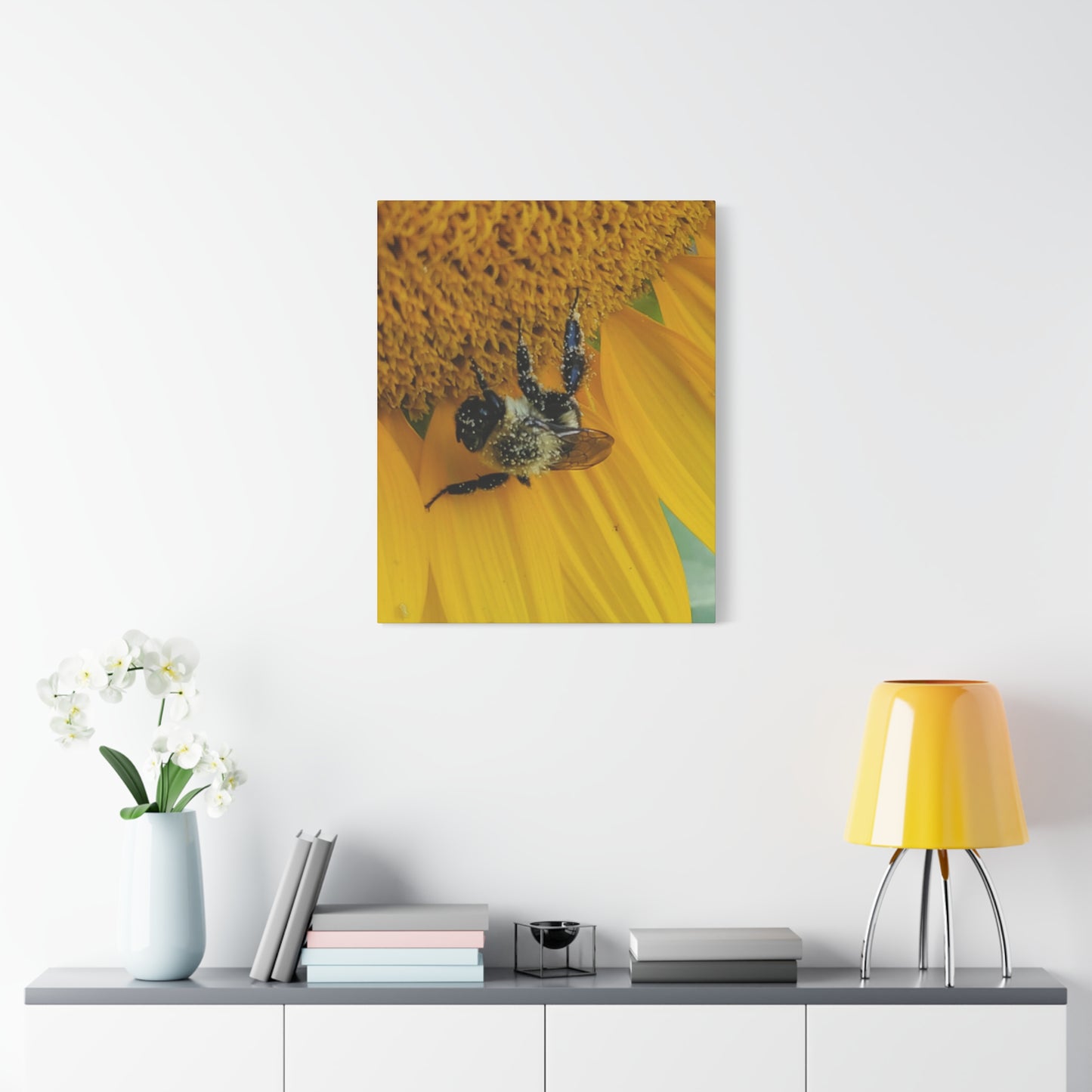 Happy Little Bee, Matte Canvas, Stretched, 1.25"