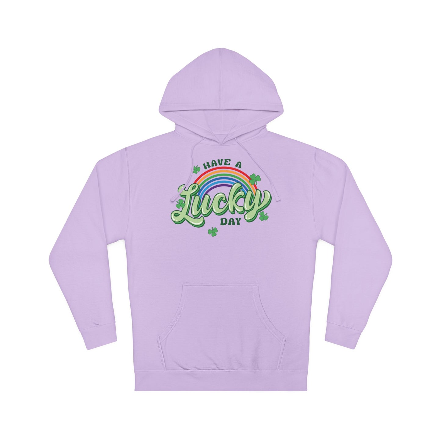 Unisex Four Leaf St Patricks Day Lucky Charm Rainbow Clover Hoodie