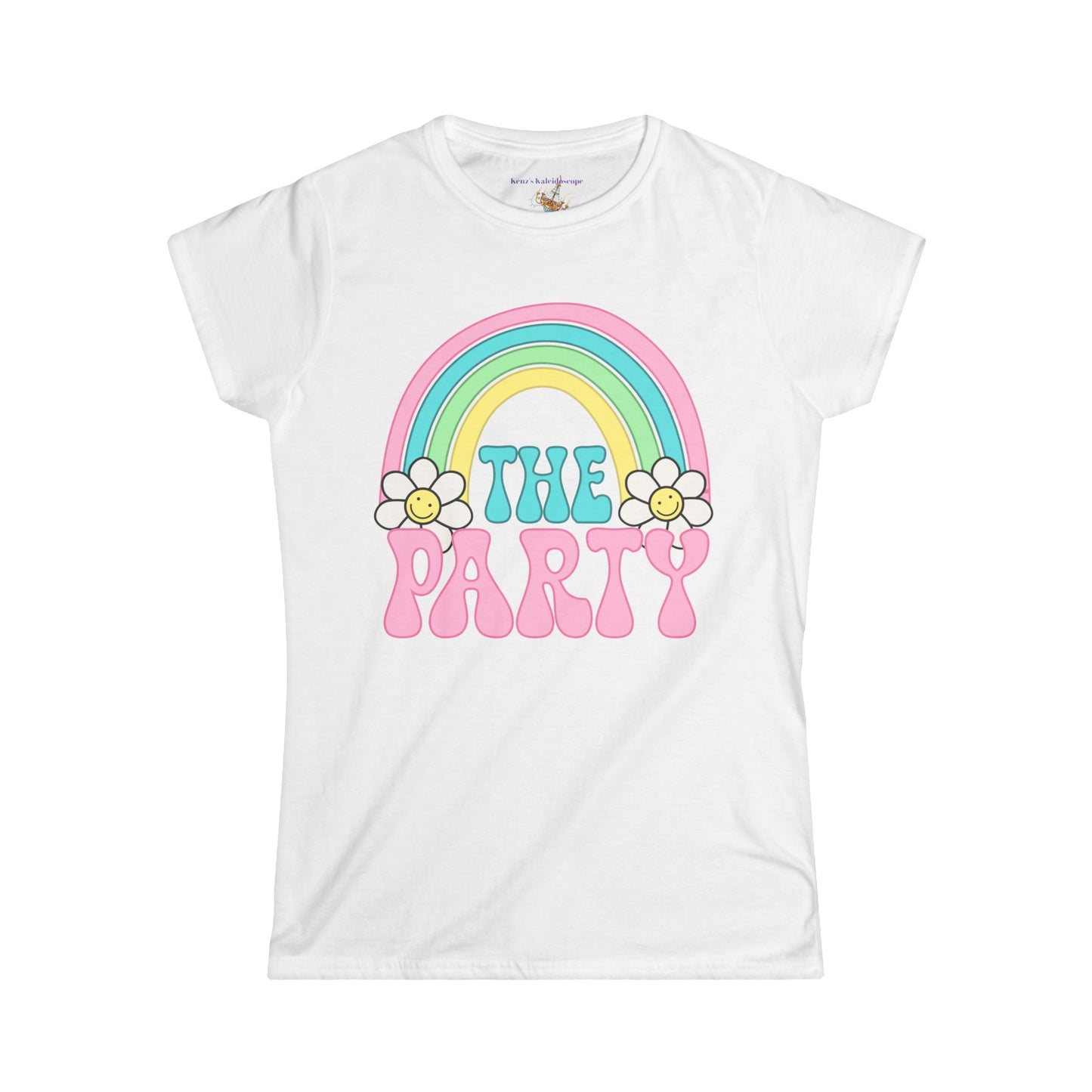 Bridal Party Retro Rainbow, S-2XL, Women's Softstyle Tee