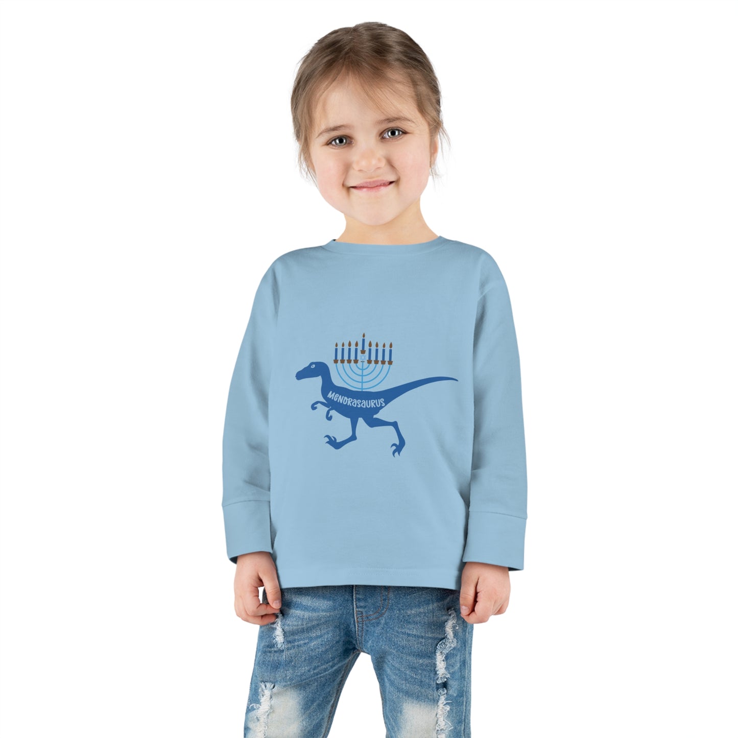 Menorahsaurus holidayToddler Long Sleeve Tee