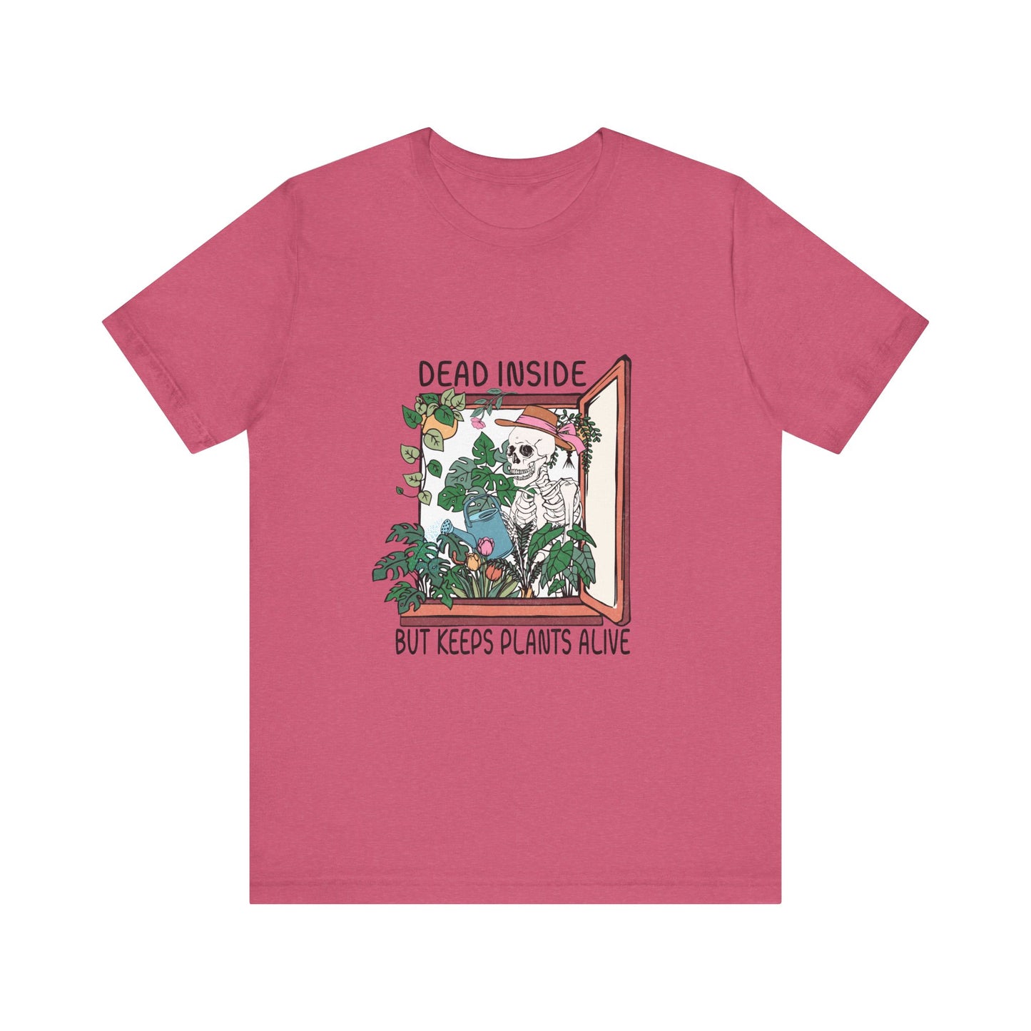 Dead inside, keeps plants alive, XS-3XL, Unisex Jersey Short Sleeve Tee