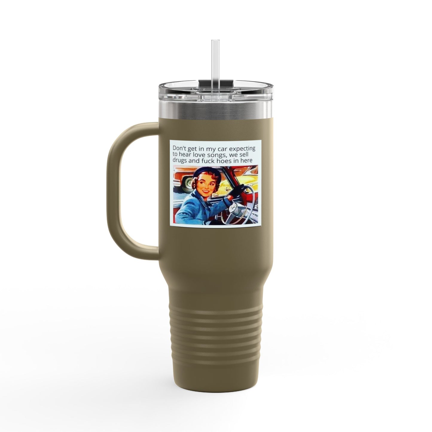 Vintage 90's HipHop Insulated Personalizable Travel Mug, 40oz
